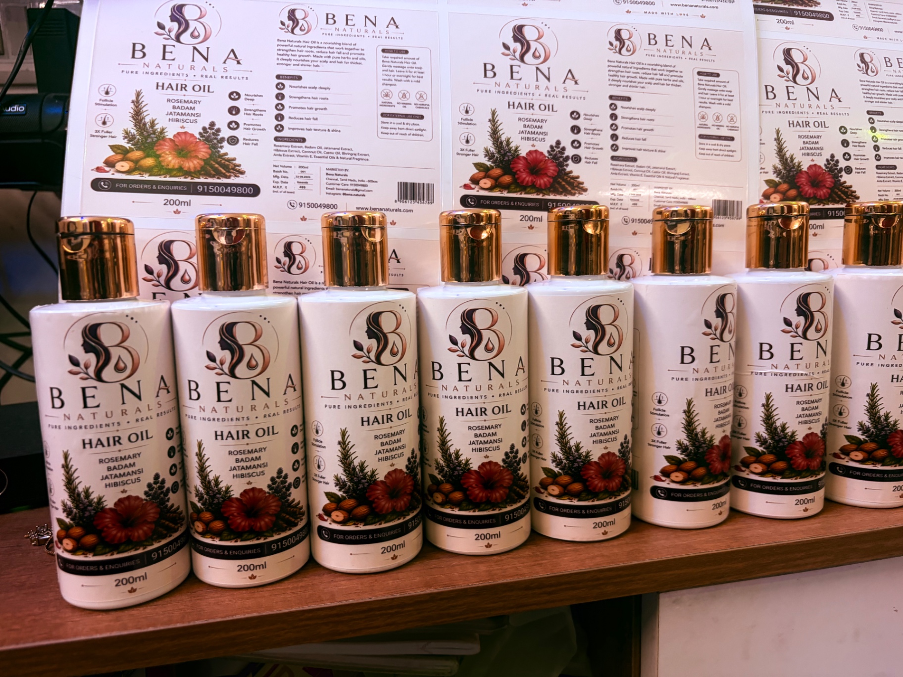 Bena Naturals botanical hair oil collection